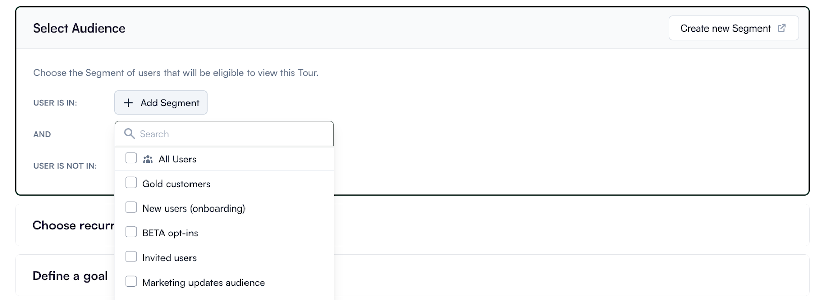 Chameleon’s user segment dashboard screenshot