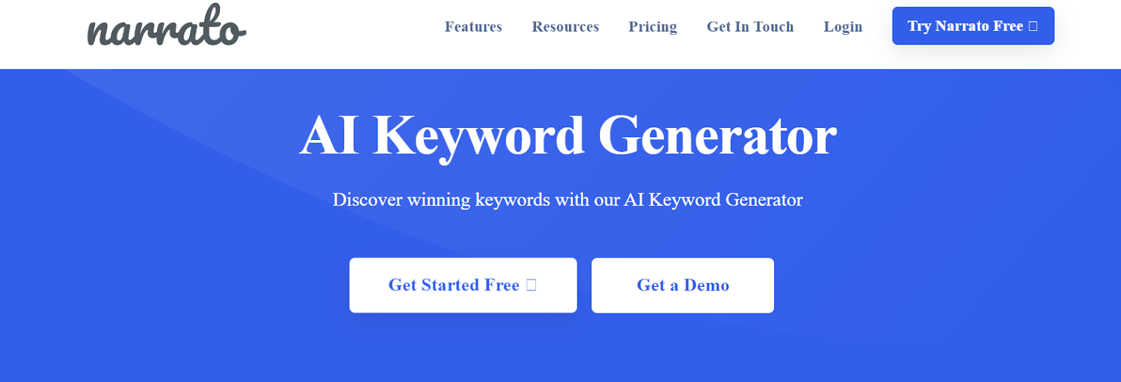 Narrato AI Keyword Generator