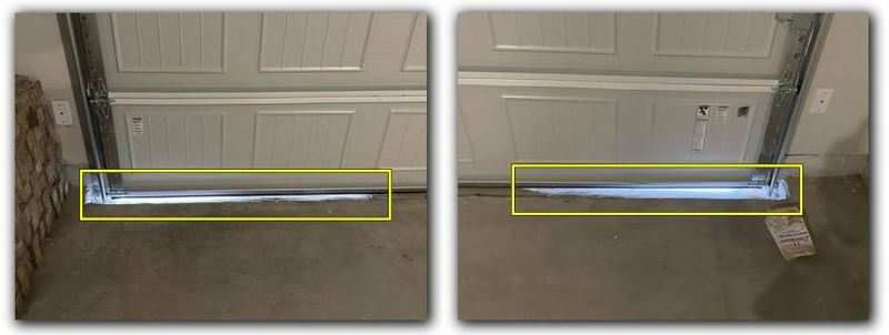 how to seal garage door gaps