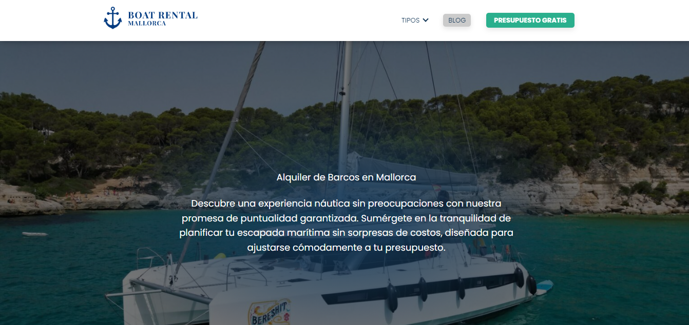 Navegación privada en Mallorca.
