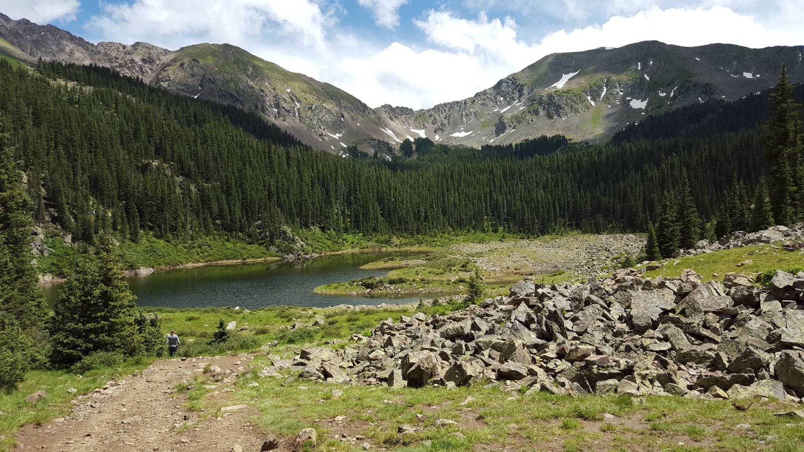 Lake and mountains