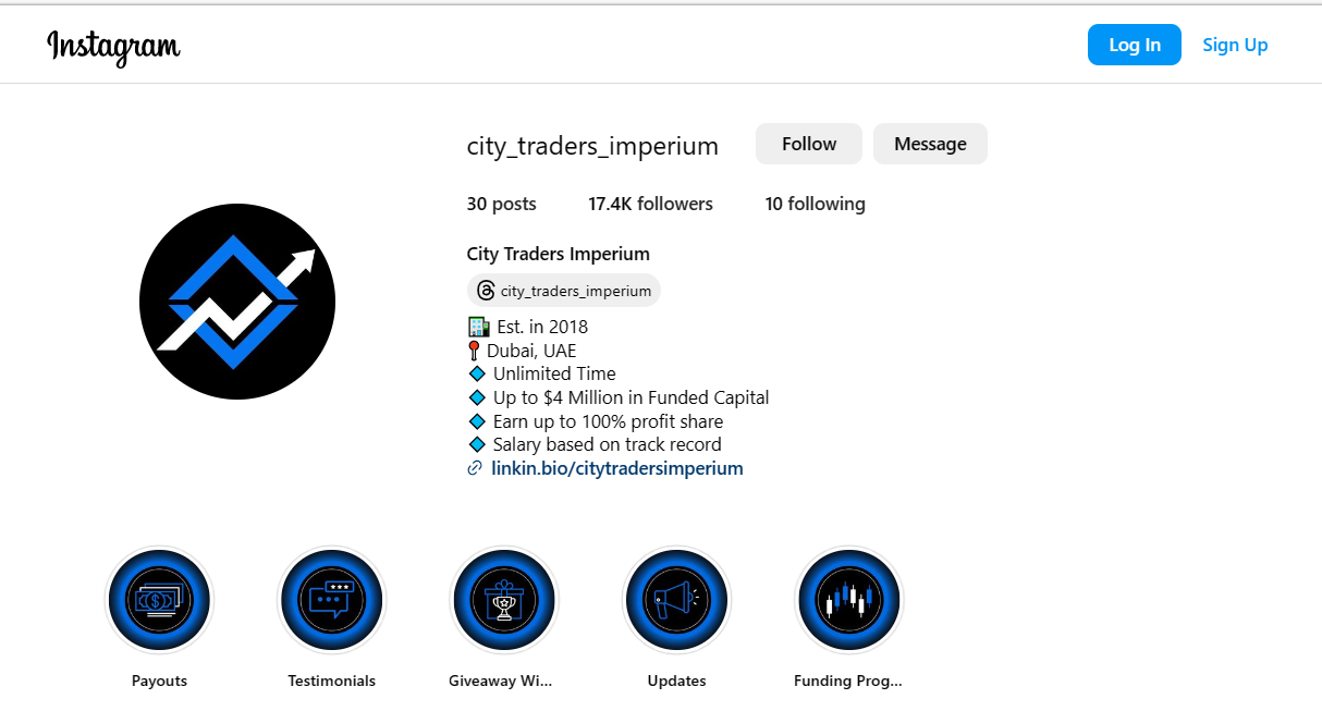 City Traders Imperium Instagram