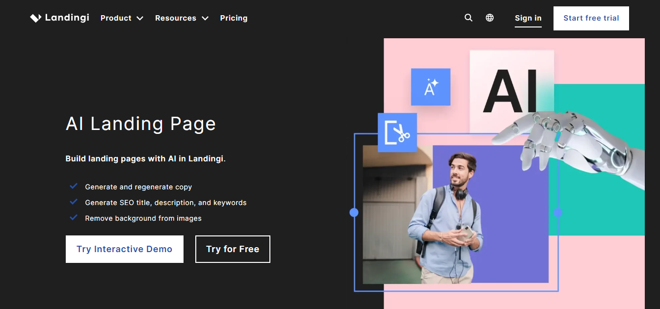 Landingi AI Landing Page