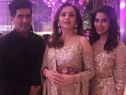 Manish Malhotra, Neeta Ambani at nuptials of Tejas Goenka and Bhakti Modi with Sophie Choudry. 