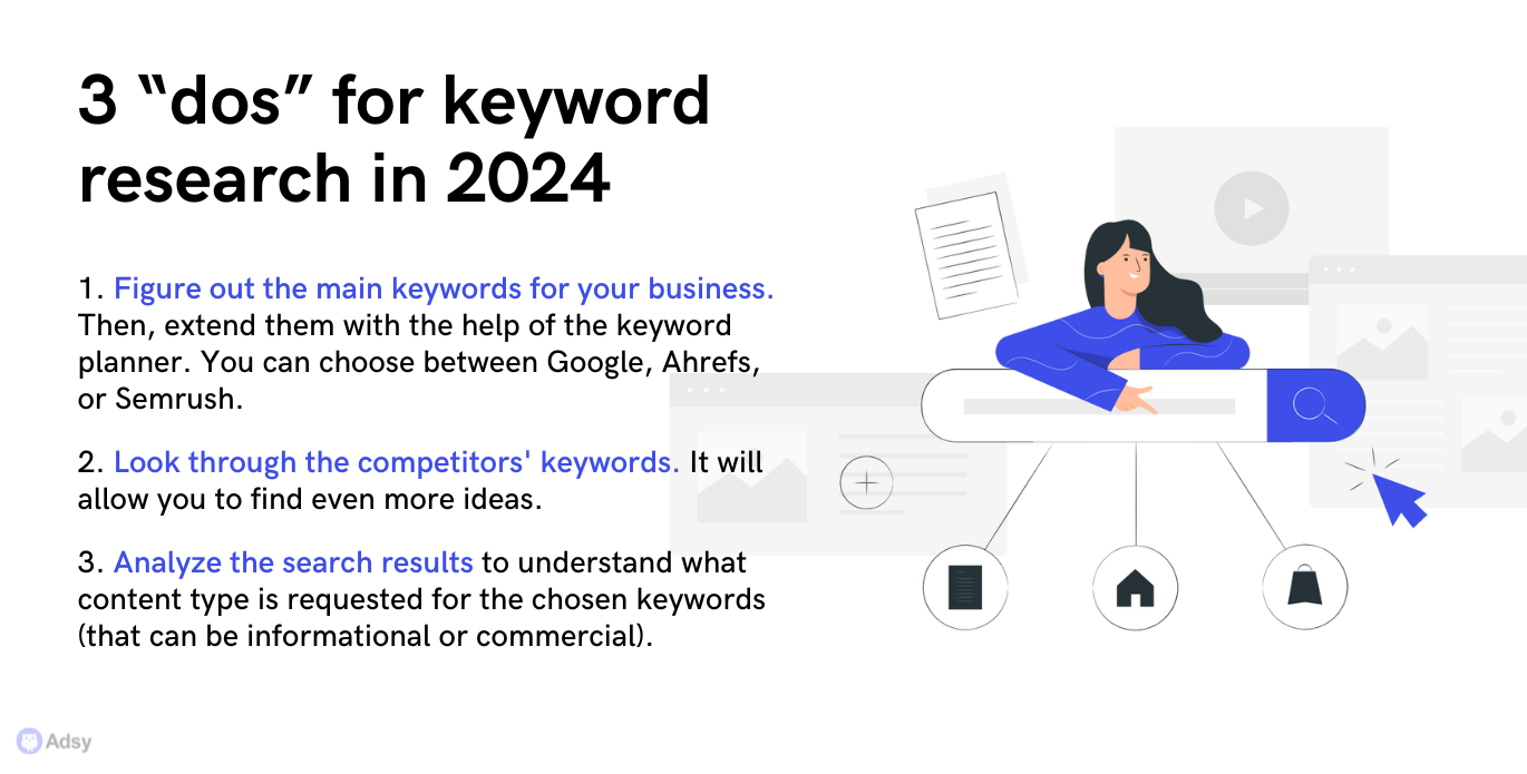 three dos for keywords research in 2024