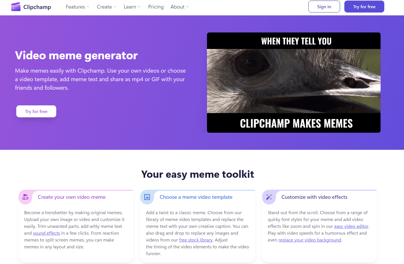 Clipchamp Video Meme Generator