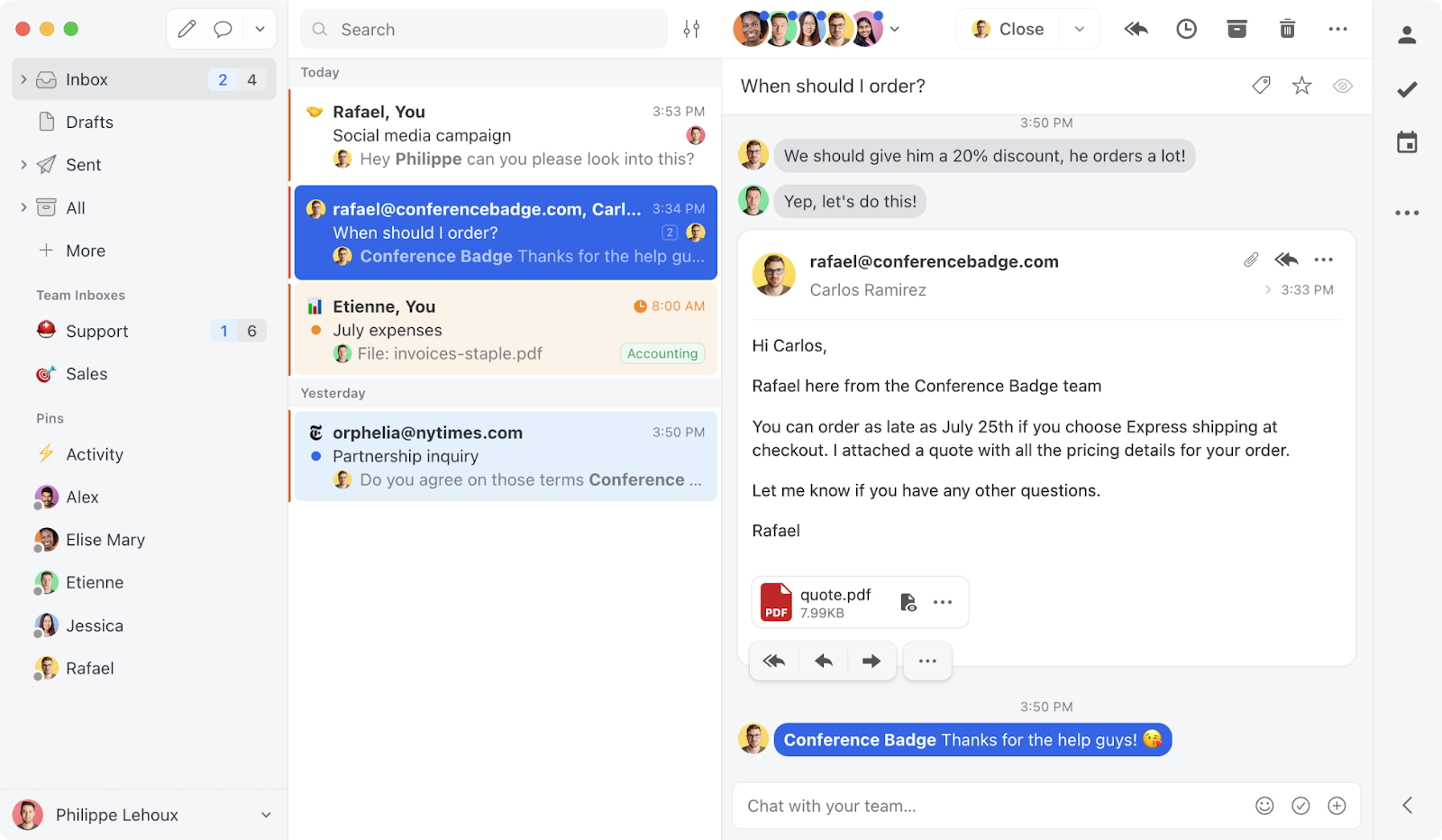 Missive - Best for Email + Live Chat 