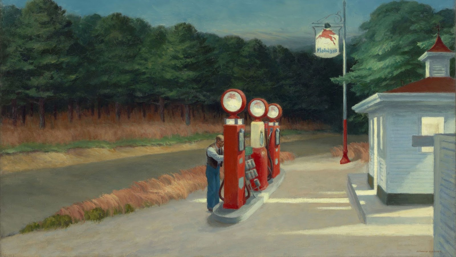 “Gas” 1940 by Edward Hopper. MoMA