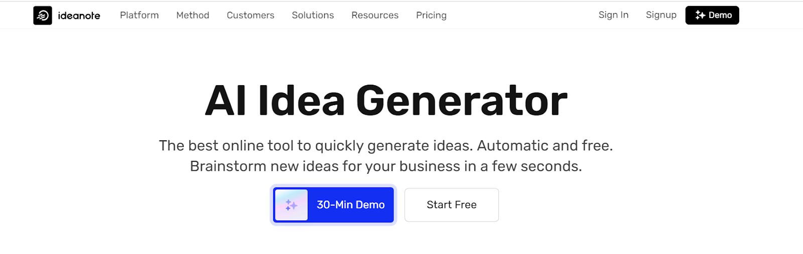 Ideanote's AI Idea Generator