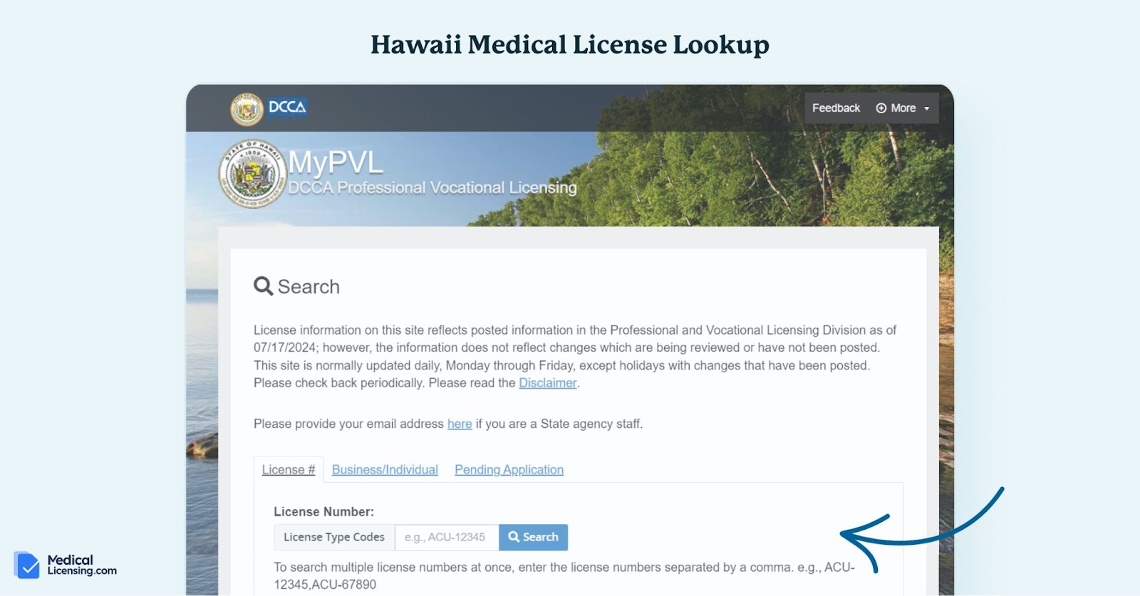 hawaii medical license lookup