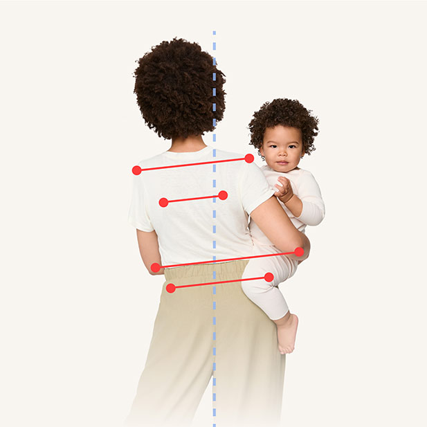 Carrying your baby on your hip: what happens to your body without a carrier?