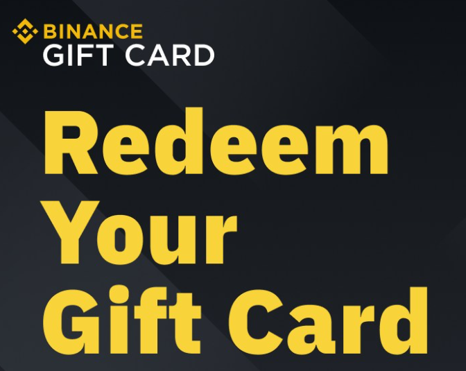 A black and yellow gift card