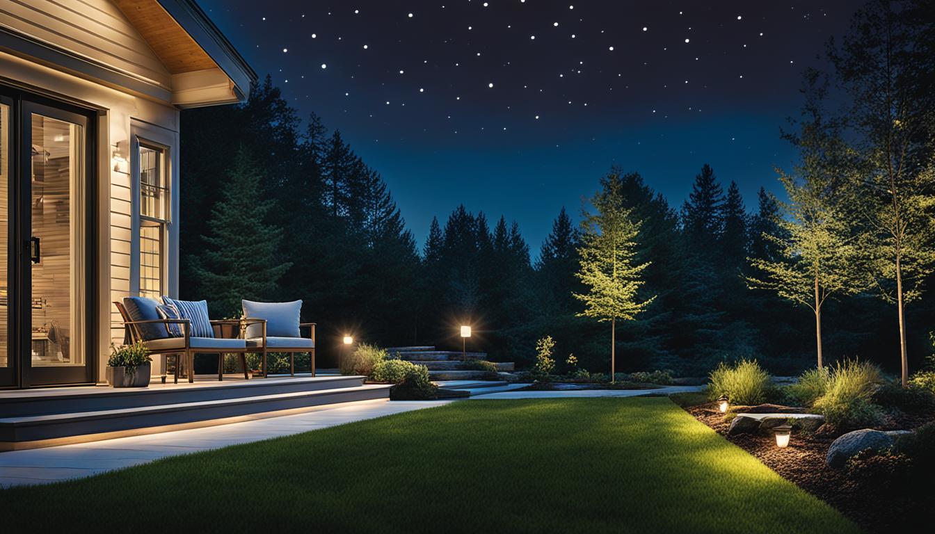 Outdoor security lighting features