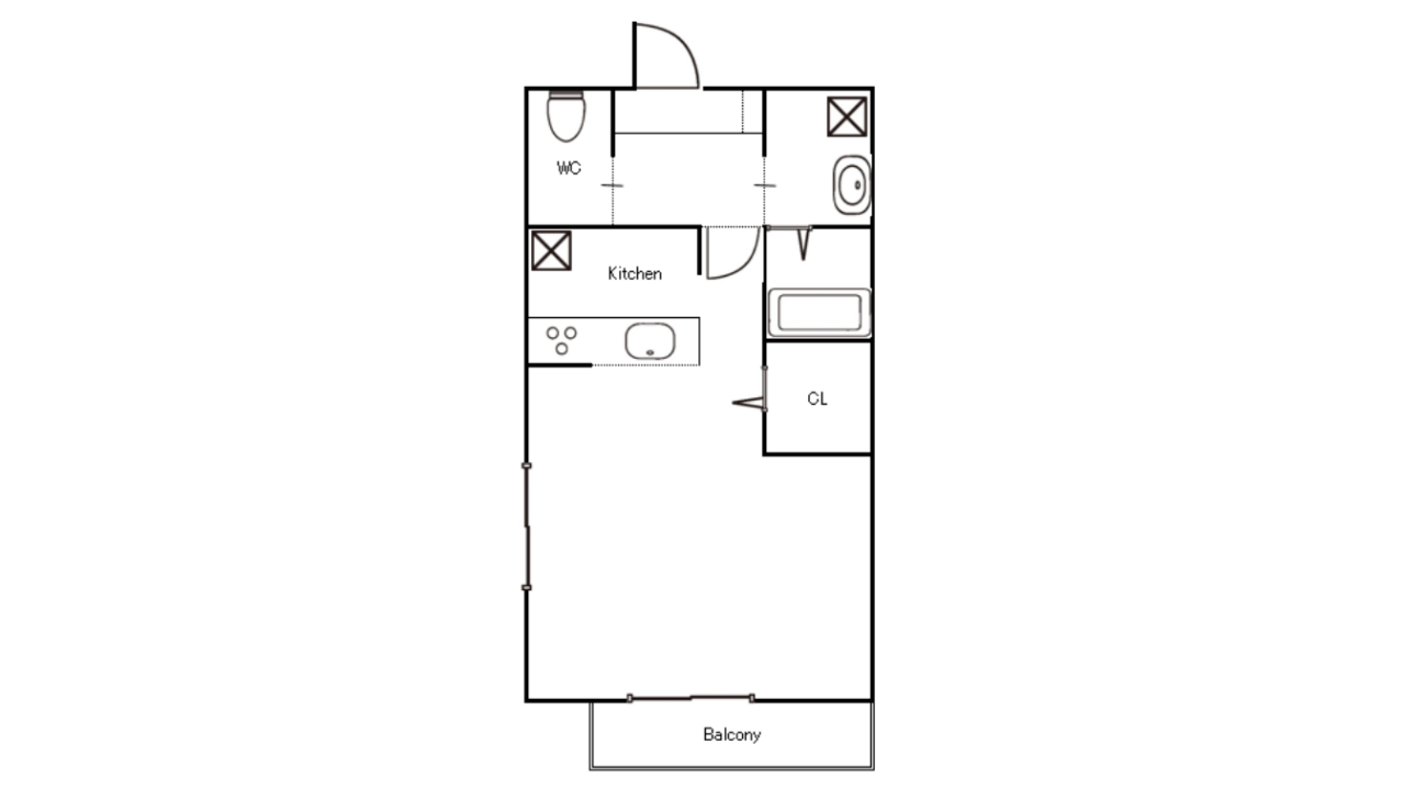 A floor plan of a house