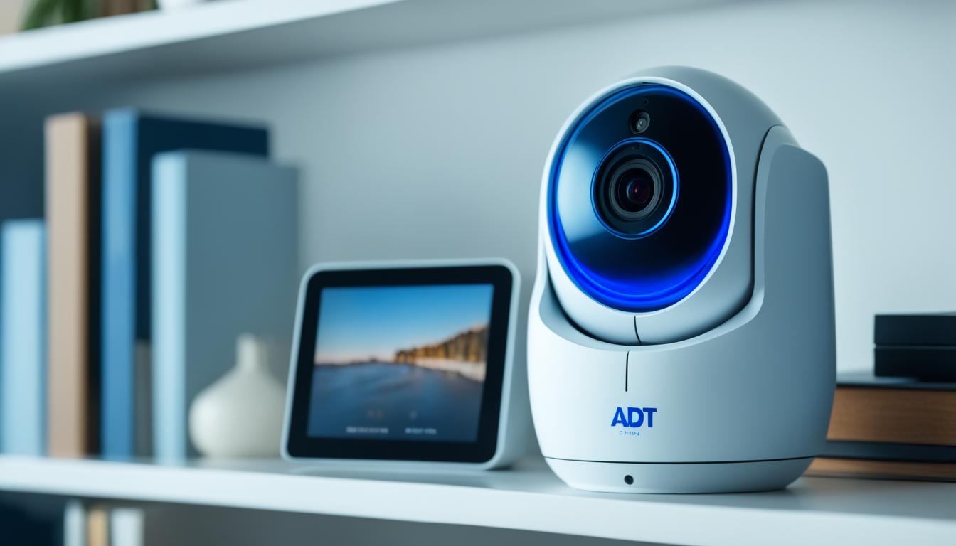 adt blue indoor camera remote home monitoring