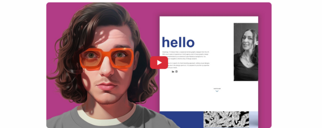 graphic designers website, displaying personality in a graphic designer portfolio