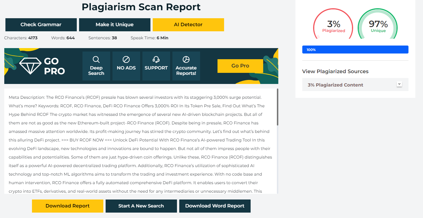 Plagiarism Scan Report