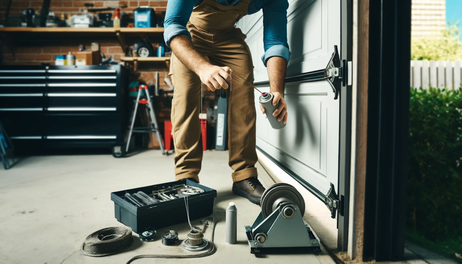 how to oil garage door