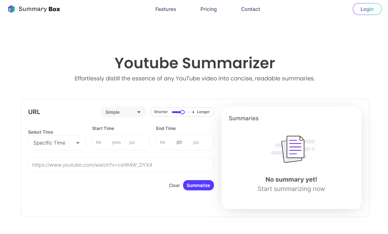 SummaryBox YouTube Summarizer