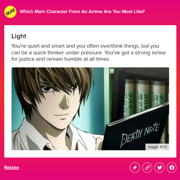 Anime Results Exported by Buzzfeed