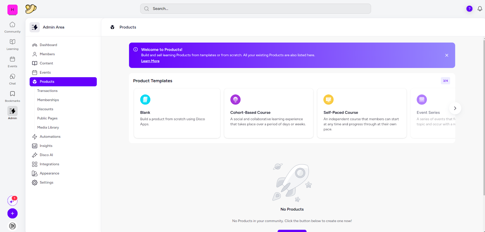 disco community UI