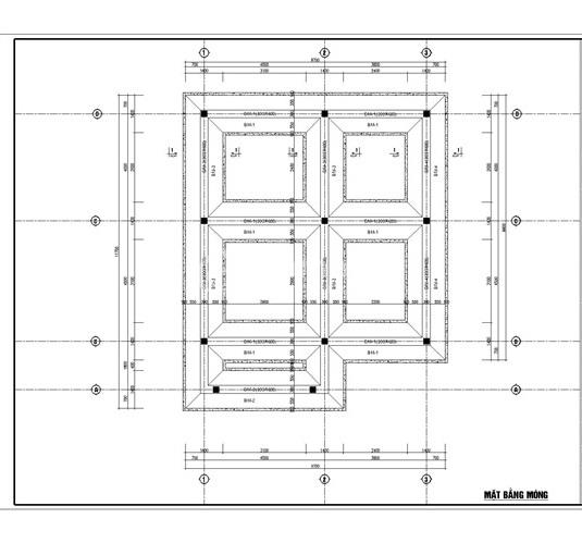 Tham khảo bản vẽ móng băng 1 phương thông dụng