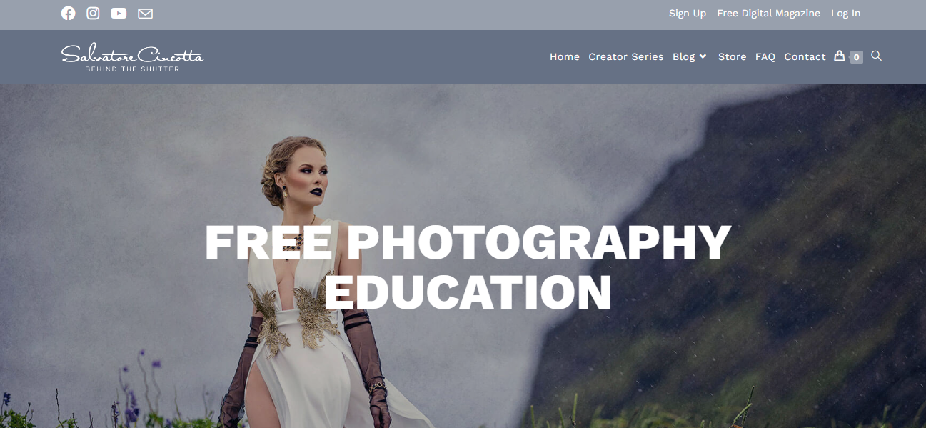 Behind The Shutter homepage - an example of great personal blog design