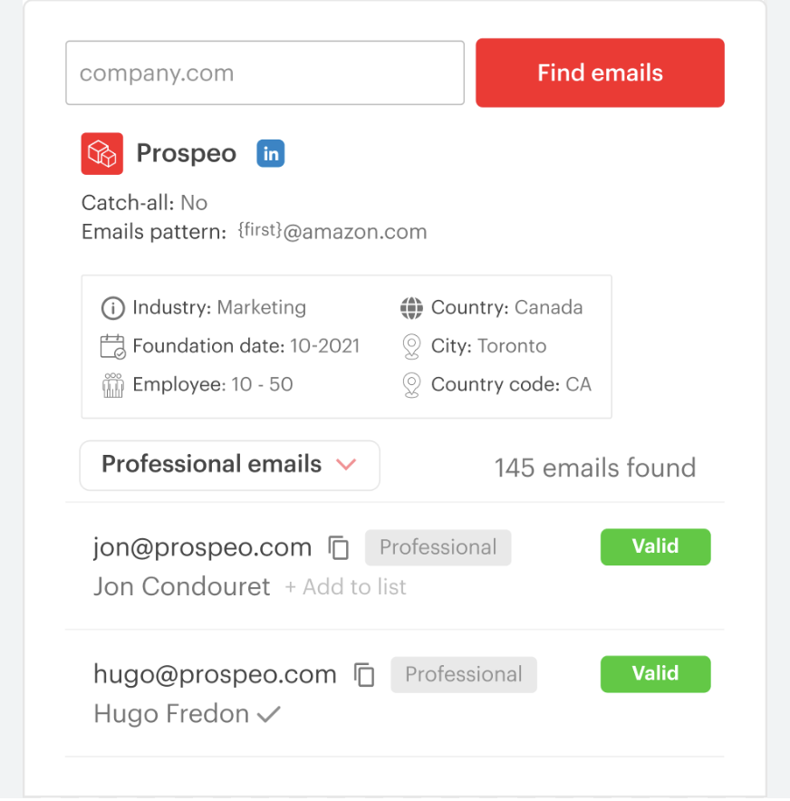 free email finder tool - Prospeo.io