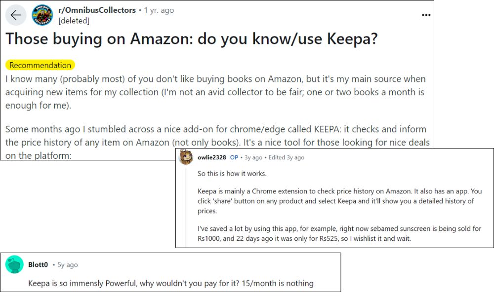 Keepa gets a lot of love on Reddit for its in-depth price tracking and those famous price history graphs.