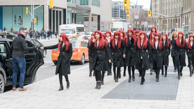 Fox guerilla marketing campaign for red sparrow movie in Toronto
