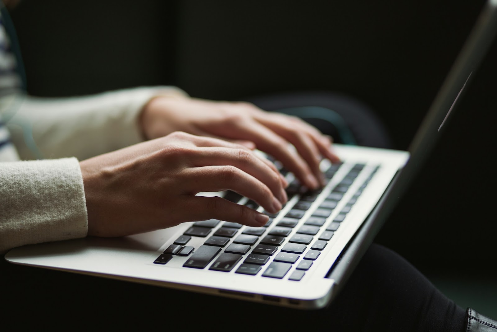 A person using laptop