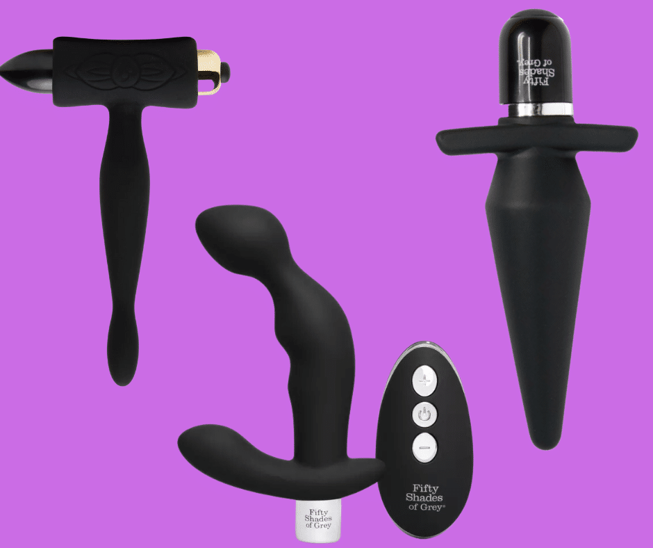 Vibrating Botty: showing 3 types of vibrating anal toys