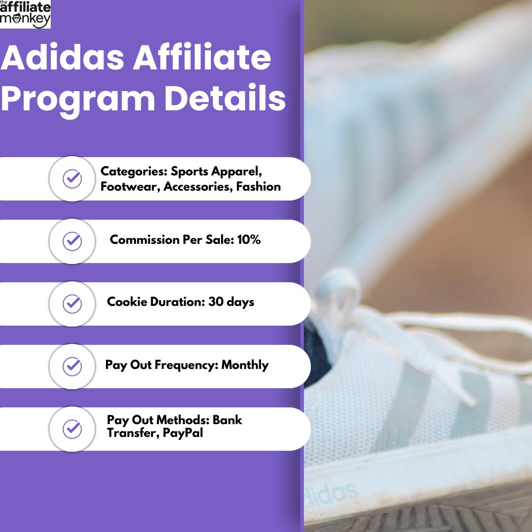 Adidas affiliate program benefits 