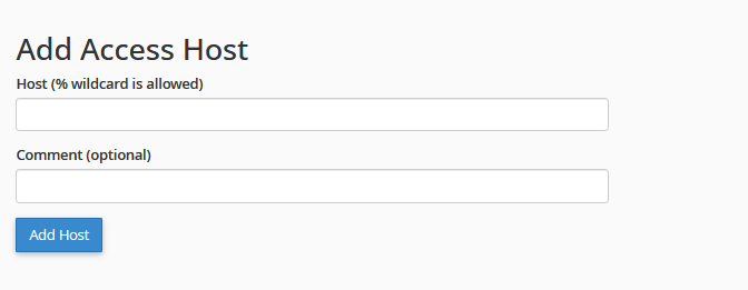 Remote Database Access in cPanel