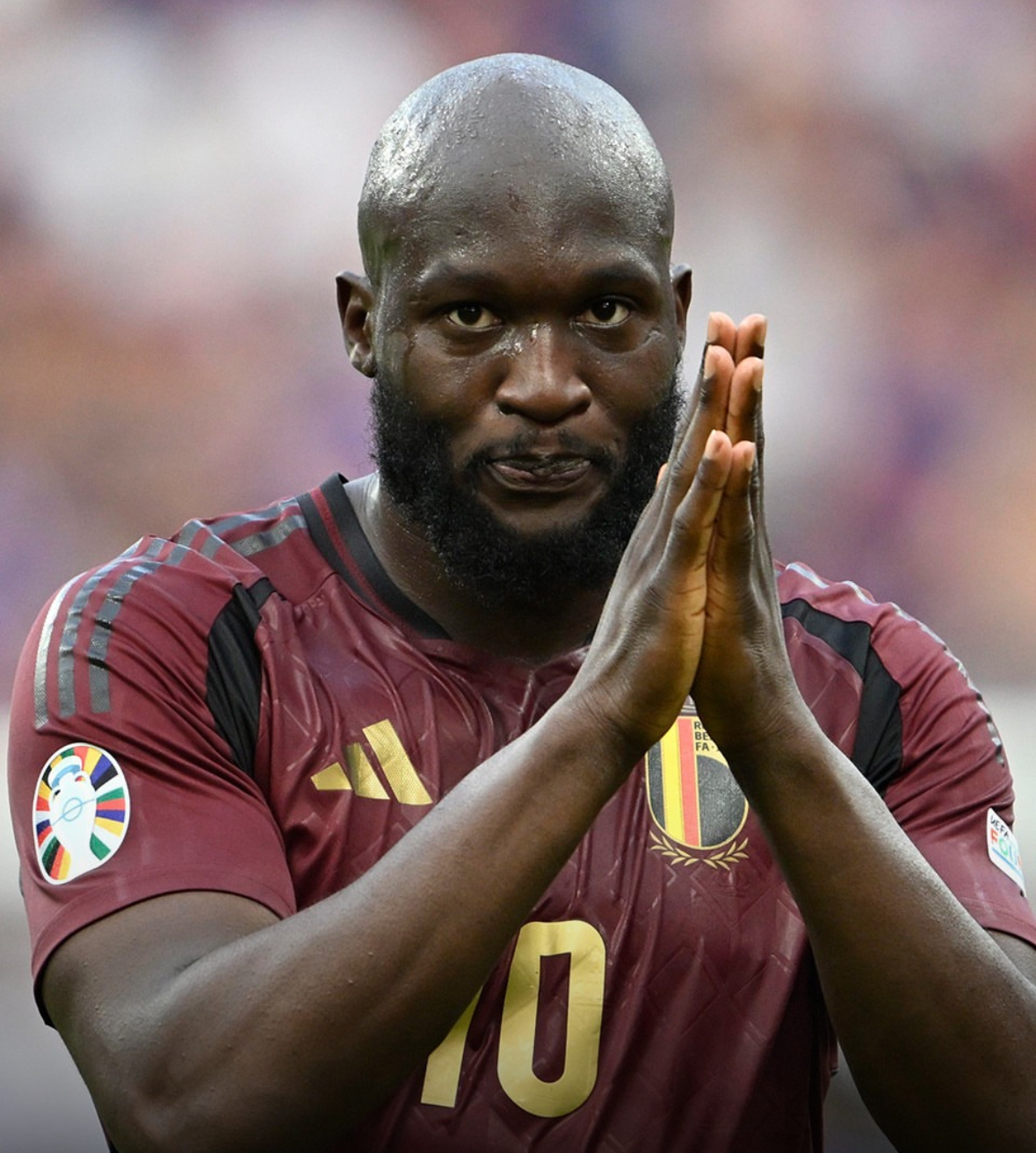 Romelu Lukaku na estreia da Eurocopa 2024 com a seleção da Bélgica