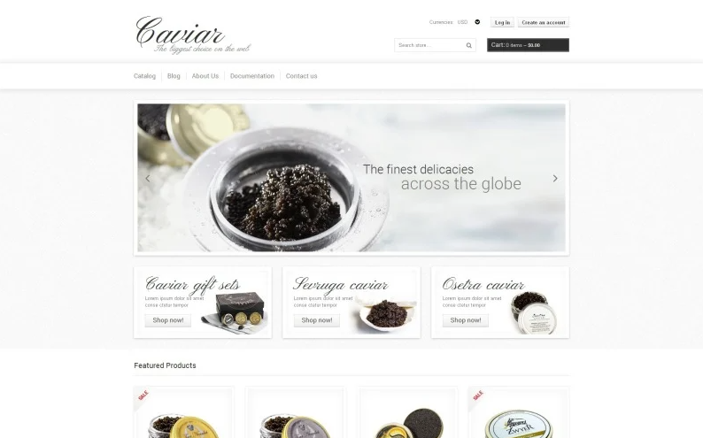 Caviar  - Free Shopify themes