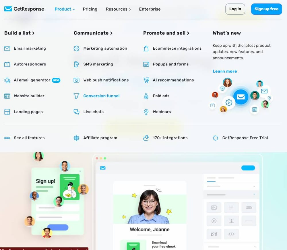 AI marketing tools for lead generation - GetResponse
