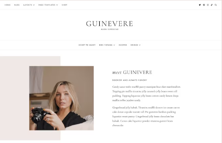 Guinevere lifestyle blog theme