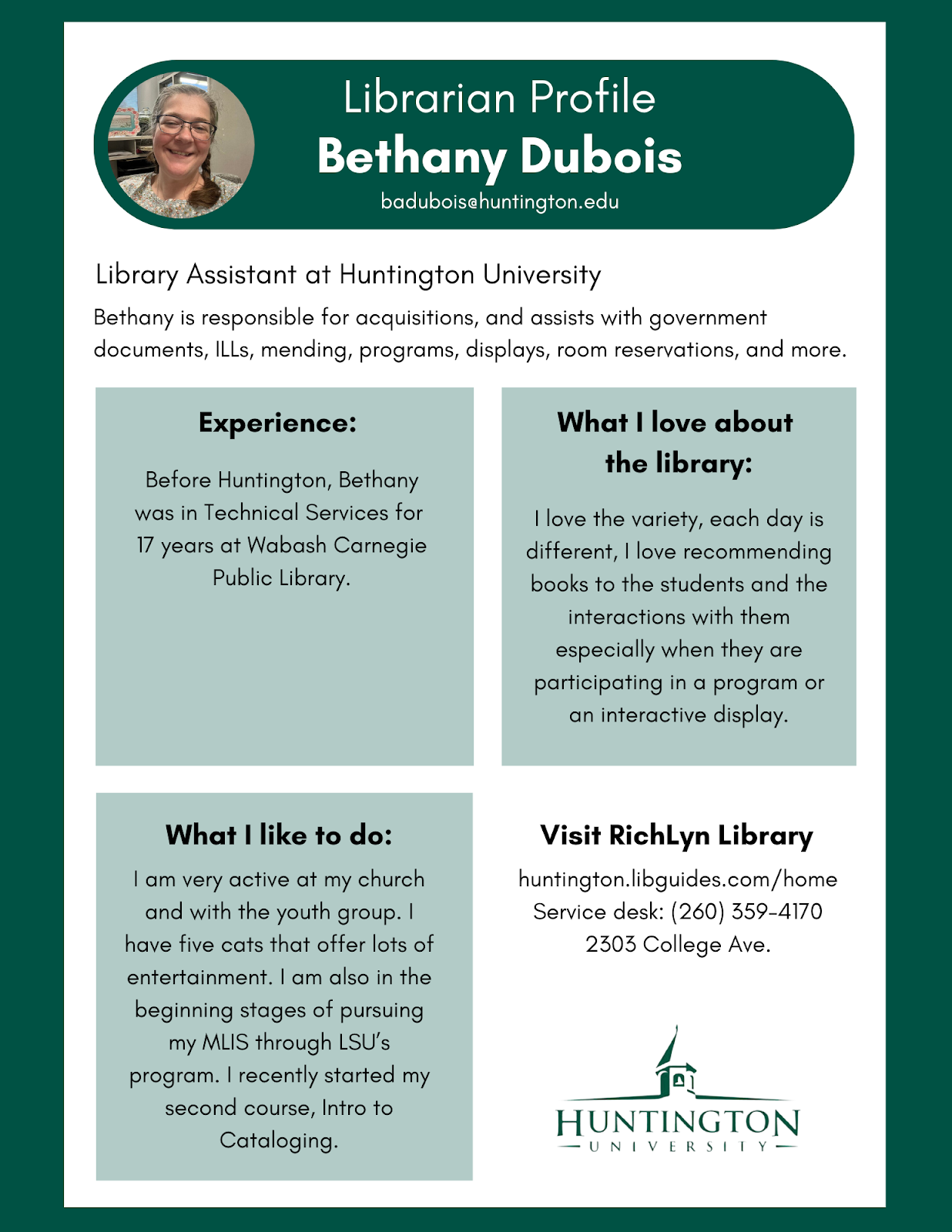 Librarian Profile Infographic