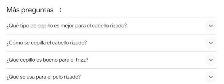 Mas preguntas en buscador de Google