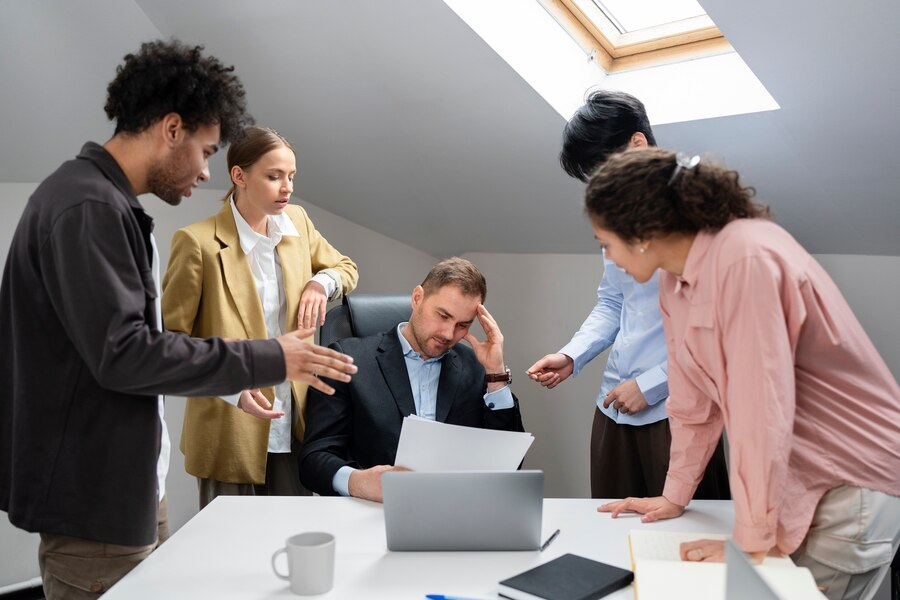 A team arguing