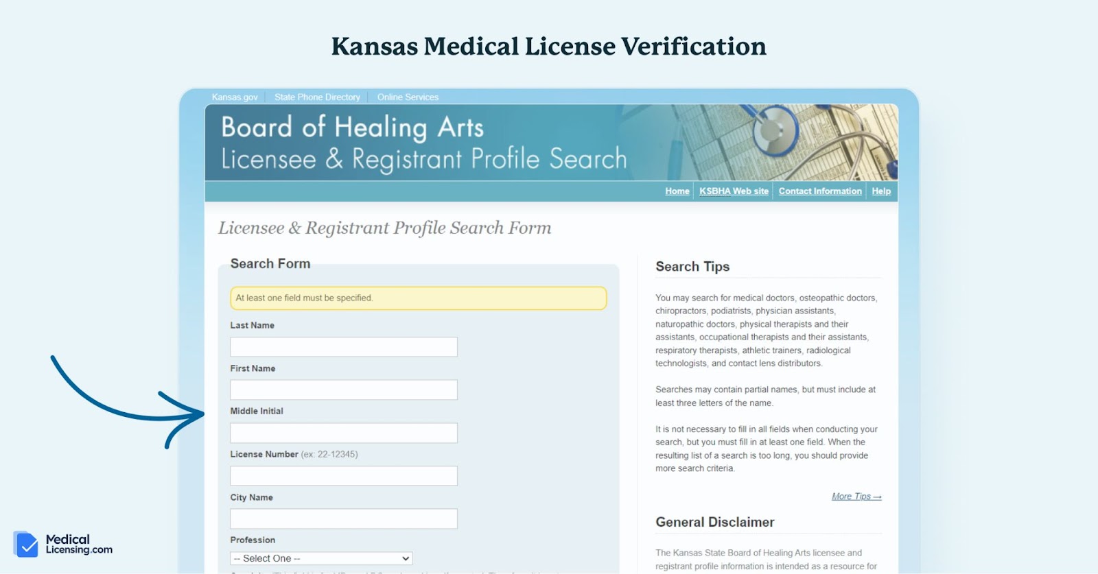 kansas medical license verification