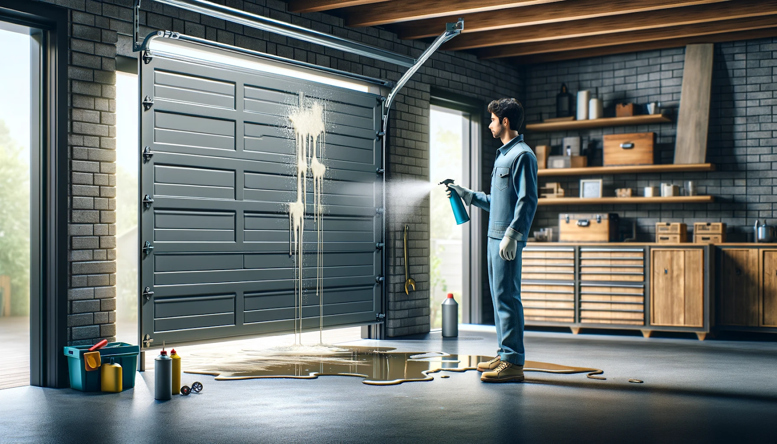 how to lubricate a garage door