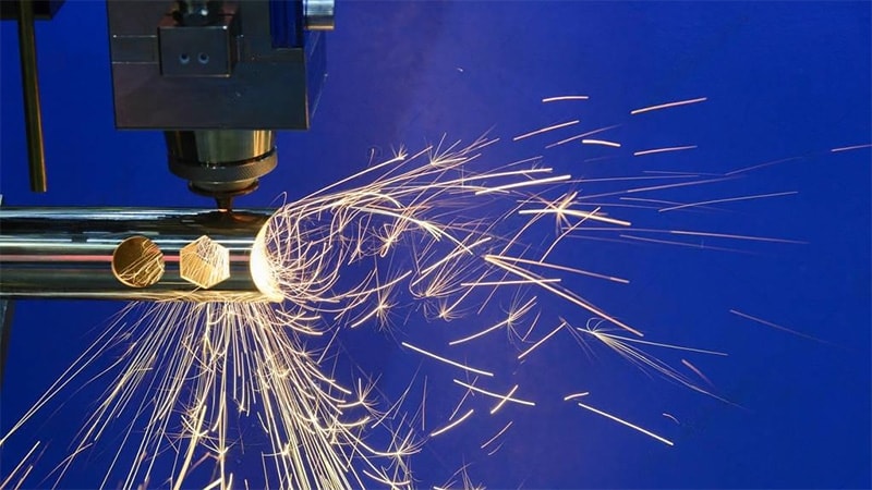 Fiber Laser Tube Cutter on Stainless Steel Pipe