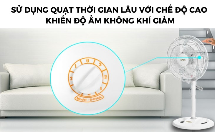 Quạt giúp giảm ẩm không khí 