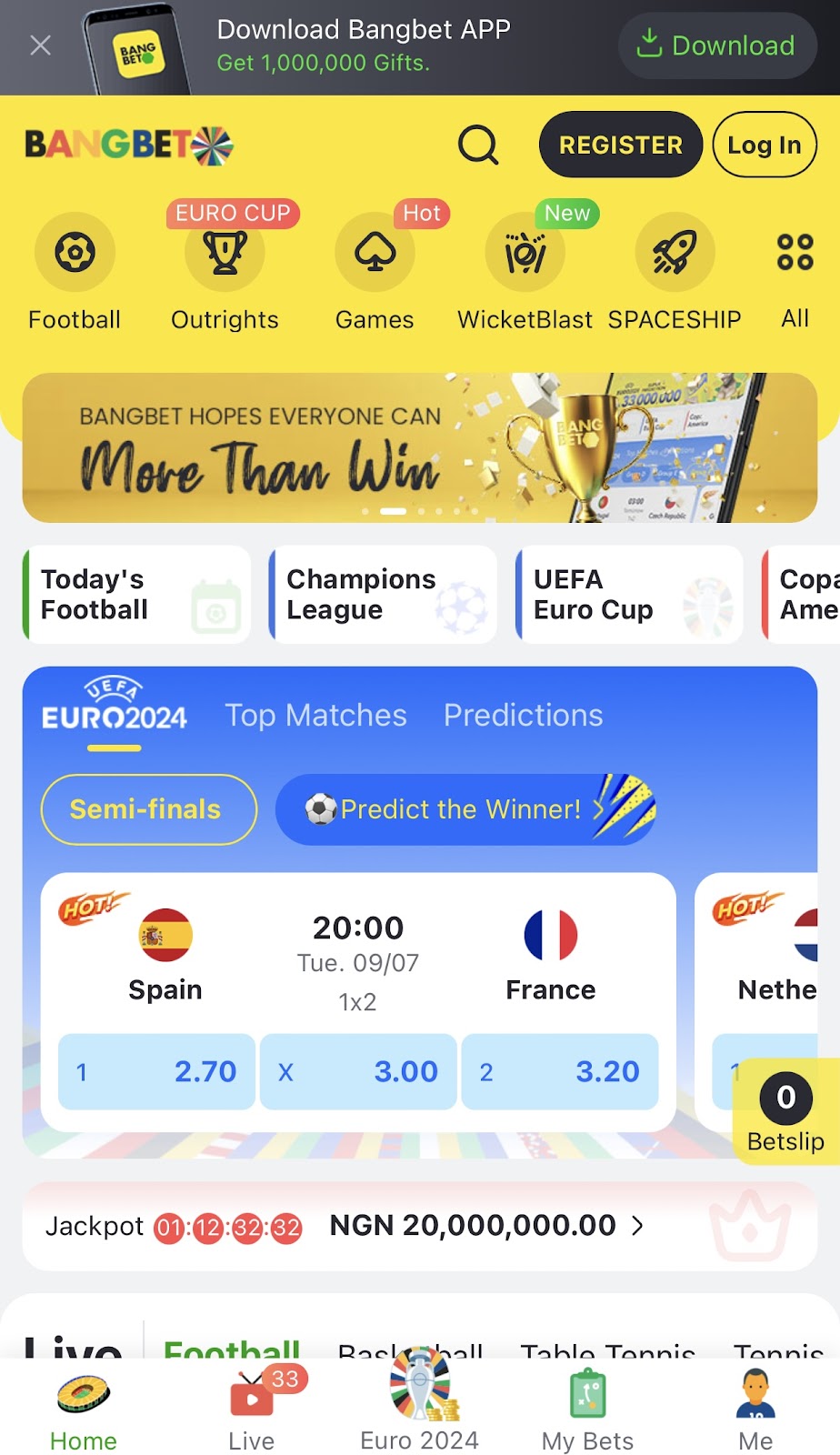 Bangbet iOS app