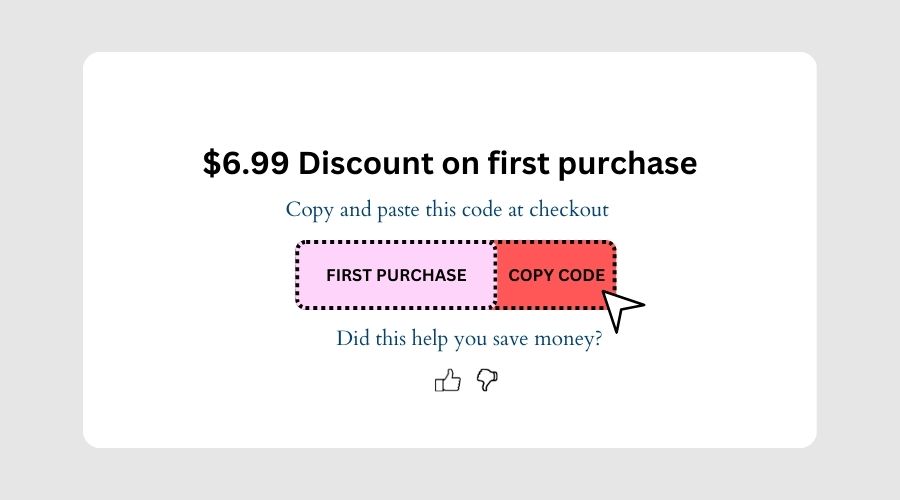 click on the copy coupon code button