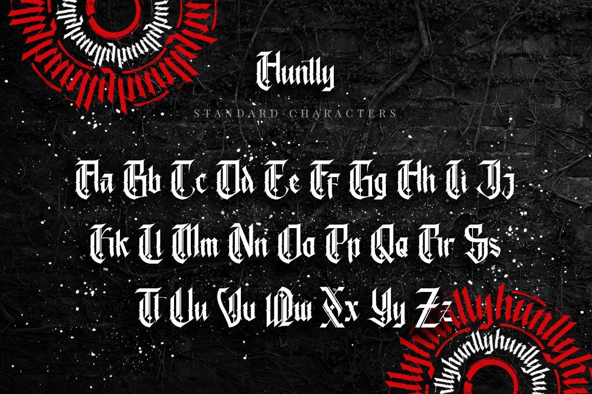 Huntly - Blackletter Font - Design Cuts