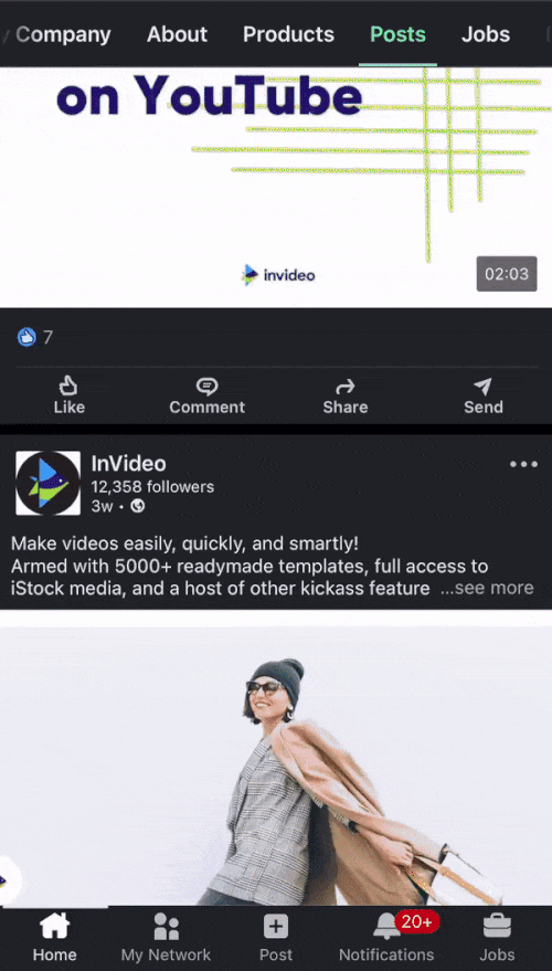 Native Videos on LinkedIn