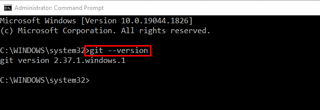 Step 4: Verify git Installation